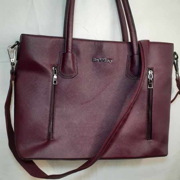 Baimay Tote Bag Briefcase High Capacity Large 4 Compartment Shoulder Bag 16x12x6 - Picture 1 of 16